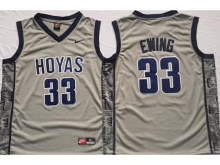 Georgetown Hoyas #33 Patrick Ewing Gray Basketball Jersey