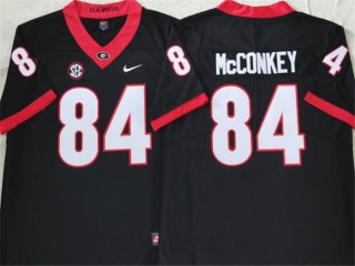 Georgia Bulldogs #84 Ladd McConkey Black Football Jersey