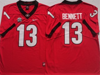 Georgia Bulldogs #13 Stetson Bennett Red Football Jersey