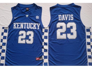 Kentucky Wildcats #23 Anthony Davis Blue Basketball Jersey