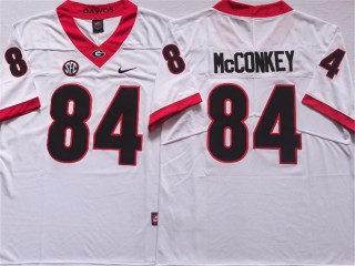 Georgia Bulldogs #84 Ladd McConkey White Football Jersey