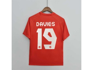 Canada #19 DAVIES Red 2022 Home Soccer Jersey