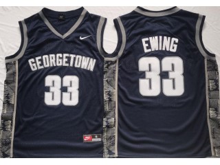 Georgetown Hoyas #33 Patrick Ewing Navy Basketball Jersey