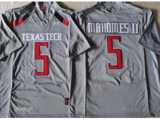 Texas Tech Red Raiders #5 Patrick Mahomes Gray Football Jersey