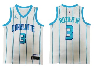 Charlotte Hornets #3 Terry Rozier White Jersey
