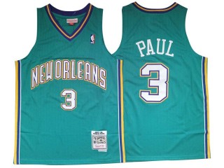 M&N Hornets #3 Chris Paul Teal 2005-06 Hardwood Classic Jersey