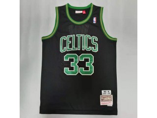 M&N Boston Celtics #33 Larry Bird Black 1985-88 Hardwood Classics Jersey