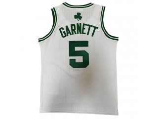M&N Boston Celtics #5 Kevin Garnett White 2007/08 Hardwood Classics Jersey