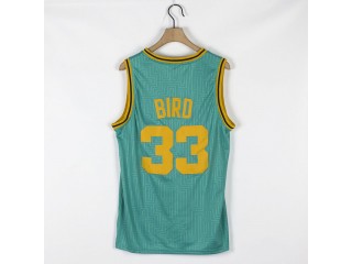 M&N Boston Celtics #33 Larry Bird Teal 1985-86 Hardwood Classics Jersey