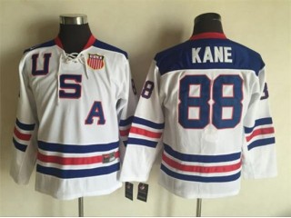 2010 Winter Olympics Team USA #88 Patrick Kane CCM Vintage Jersey - Navy/White