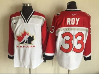 1998 Winter Olympics Team Canada #33 Patrick Roy White CCM Vintage Jersey