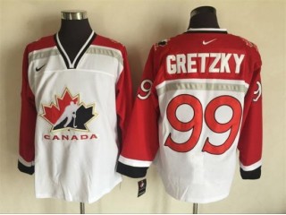 1998 Winter Olympics Team Canada #99 Wayne Gretzky White CCM Vintage Jersey