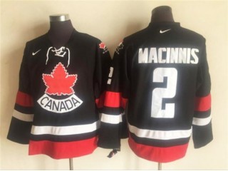 2002 Winter Olympics Team Canada #2 Al MacInnis CCM Vintage Jersey - Red/Black