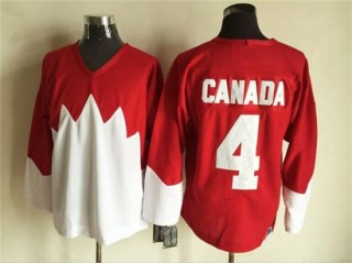 1972 Summit Series Team Canada #4 Bobby Orr Red CCM Vintage Hockey Jersey