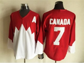 1972 Summit Series Team Canada #7 Phil Esposito Red CCM Vintage Hockey Jersey