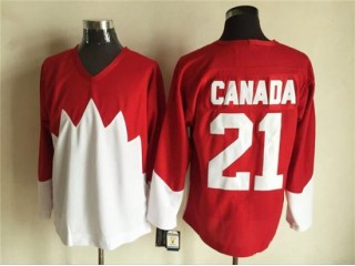1972 Summit Series Team Canada #21 Stan Mikita Red CCM Vintage Hockey Jersey