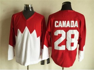 1972 Summit Series Team Canada #28 Bobby Clarke Red CCM Vintage Hockey Jersey
