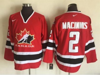 2002 Winter Olympics Team Canada #2 Al MacInnis CCM Vintage Jersey - Red/Black
