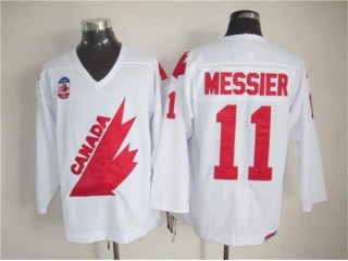 1991 Canada Cup Team Canada #11 Mark Messier CCM Vintage Jersey - Red/White