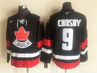 2002 Winter Olympics Team Canada #9 Sidney Crosby CCM Vintage Jersey - Red/Black