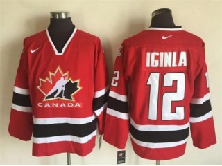 2002 Winter Olympics Team Canada #12 Jarome Iginla CCM Vintage Jersey - Red/Black