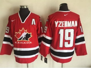2002 Winter Olympics Team Canada #19 Steve Yzerman CCM Vintage Jersey - Red/Black