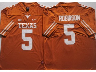 Texas Longhorns #5 Bijan Robinson Orange Football Jersey