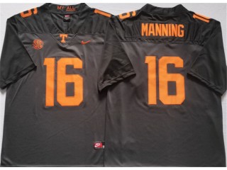 Tennessee Volunteers #16 Peyton Manning Gray Football Jersey