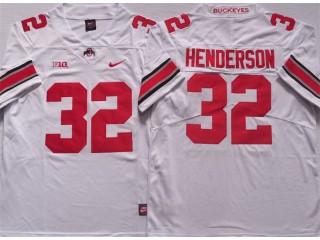 Ohio State Buckeyes #32 TreVeyon Henderson White College Jersey