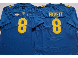 Pittsburgh Panthers #8 Kenny Pickett Blue Football Jersey