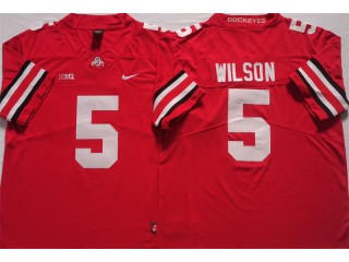 Ohio State Buckeyes #5 Garrett Wilson Red College Jersey