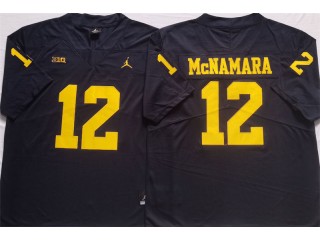 Michigan Wolverines #12 Cade McNamara Navy College Jersey