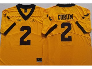 Michigan Wolverines #2 Blake Corum Yellow College Jersey