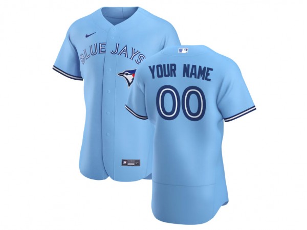 Custom Toronto Blue Jays Flex Base Jersey - White/Royal/Light Blue/Gray 