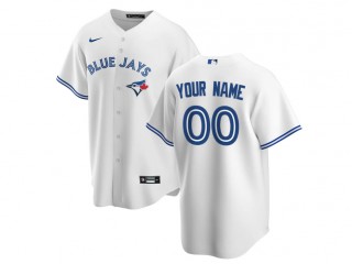 Custom Toronto Blue Jays Cool Base Jersey - White/Royal/Light Blue 