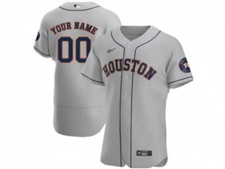Custom Houston Astros Flex Base Jersey - Orange/White/Gray/Navy 