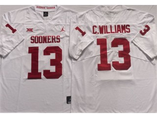 Oklahoma Sooners #13 Caleb Williams White Football Jersey
