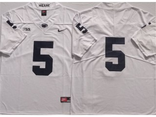 Penn State Nittany Lions #5 White Football Jersey