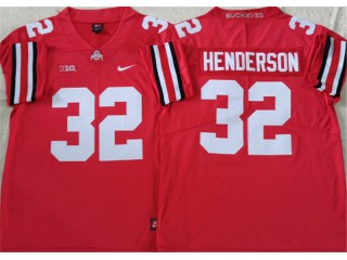 Ohio State Buckeyes #32 TreVeyon Henderson Red College Jersey