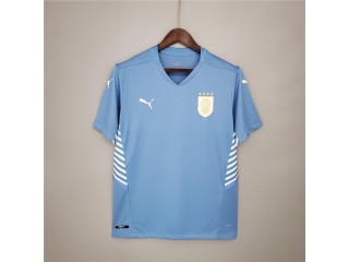 Uruguay Blank Home Soccer Jersey