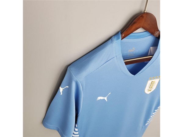 Uruguay Blank Home Soccer Jersey