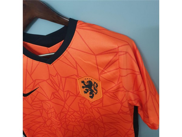 Netherlands Blank Home Soccer Jersey