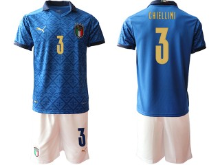 Italy #3 Chiellini Home Soccer Jersey