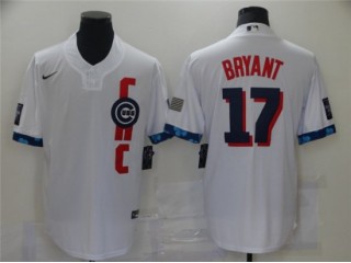 Chicago Cubs #17 Kris Bryant White 2021 All-Star Cool Base Jersey