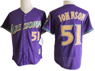 Arizona Diamondbacks #51 Randy Johnson Purple Cooperstown Collection Jersey