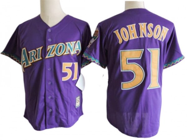 Arizona Diamondbacks #51 Randy Johnson Purple Cooperstown Collection Jersey