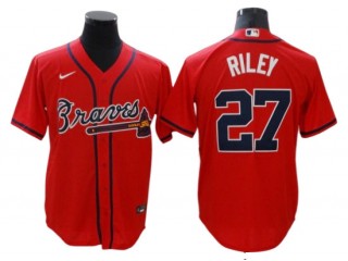 Atlanta Braves #27 Austin Riley Red Alternate Cool Base Jersey