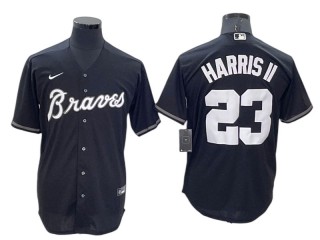 Atlanta Braves #23 Michael Harris II Black Cool Base Jersey