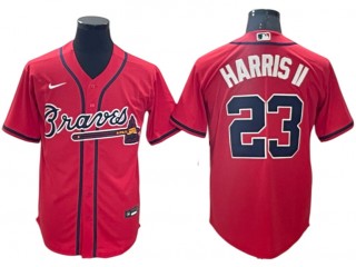 Atlanta Braves #23 Michael Harris II Red Alternate Cool Base Jersey