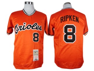 Baltimore Orioles #8 Cal Ripken Orange 1982 Throwback Custom Jersey